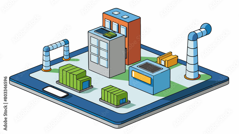 Poster a factory producing smartphones reflects the idea of supply as it is creating goods to meet market d