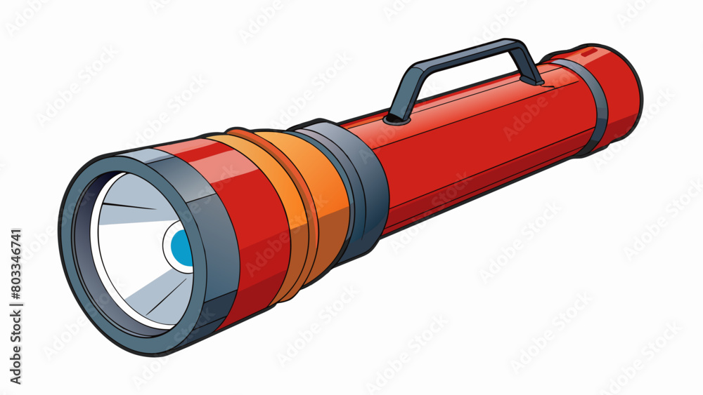 Poster A flashlight is a useful tool for when there is a power outage or when working in dark environments. Its small size and powerful beam provide. Cartoon Vector
