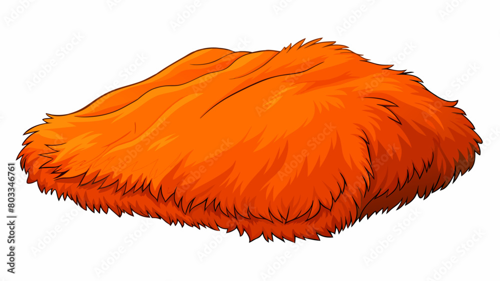 Poster a fluffy soft piece of fabric in a cheerful shade of orange perfect for wrapping up in on a chilly d