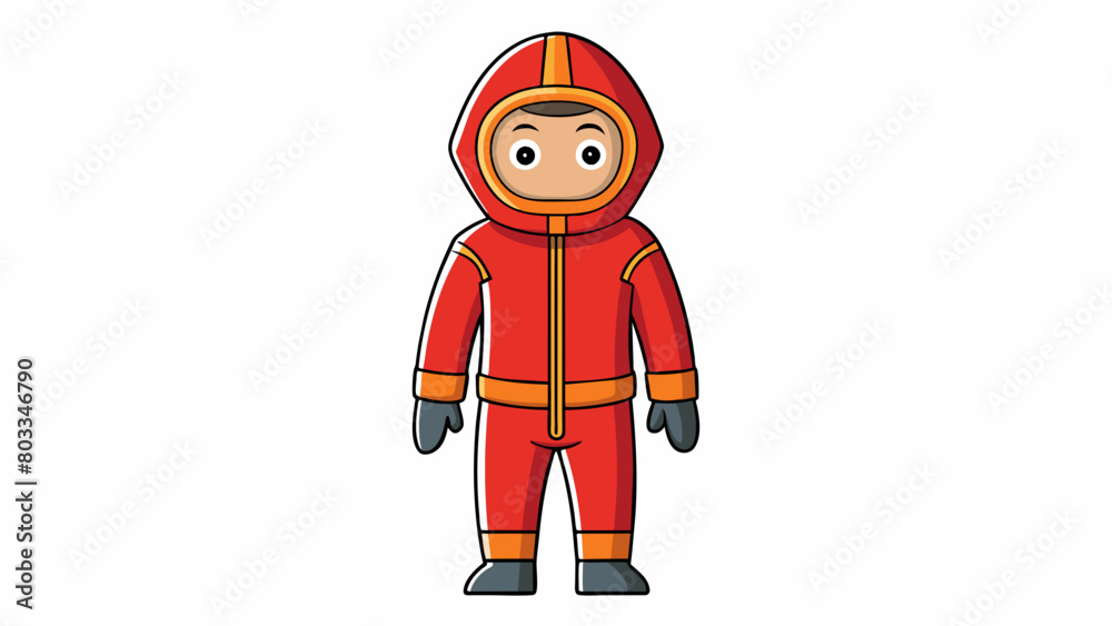 Poster a fullbody suit made of breathable fireresistant fabric. the suit has a zipup front and elastic cuff