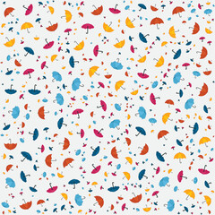 Seamless pattern with colored umbrellas  background design