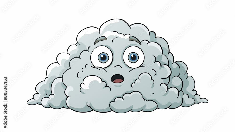 Poster A heavy suffocating fog obscuring your vision and making it difficult to breathe.. Cartoon Vector
