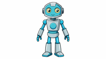 A humanoid robot has a torso arms legs and a head with highdefinition cameras for eyes. It can walk and turn and has the ability to recognize and. Cartoon Vector