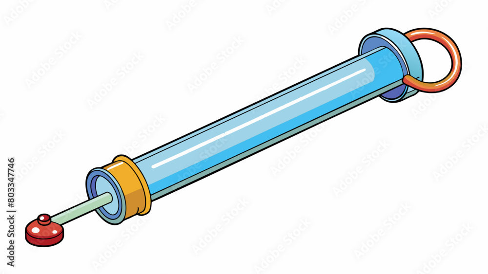 Leinwandbilder a long thin tube made of clear plastic with a metal nozzle at one end. on the other end there is a v