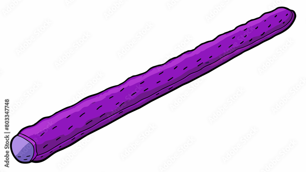 Fototapete A long thin object with a rough textured surface and a deep purple color.. Cartoon Vector