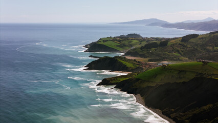 aerial view of the basque country