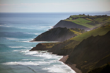 cliffs and the sea