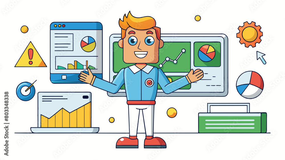 Poster  Animated graphics enhance visual appeal and make information easy to interpret . Cartoon Vector