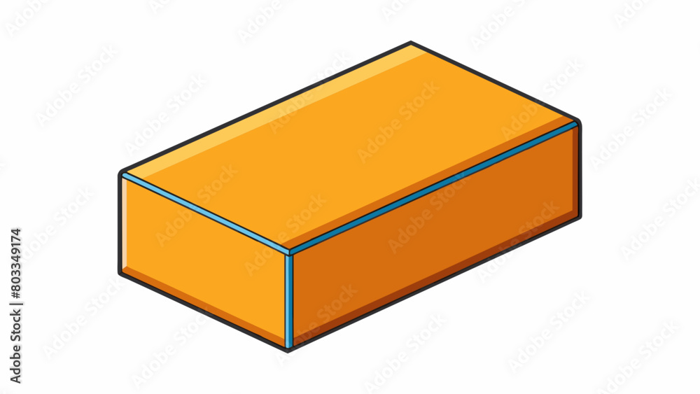 Poster A rectangular form with four straight sides and sharp corners. It has a flat top and bottom and appears to be made of a sy solid material.. Cartoon Vector