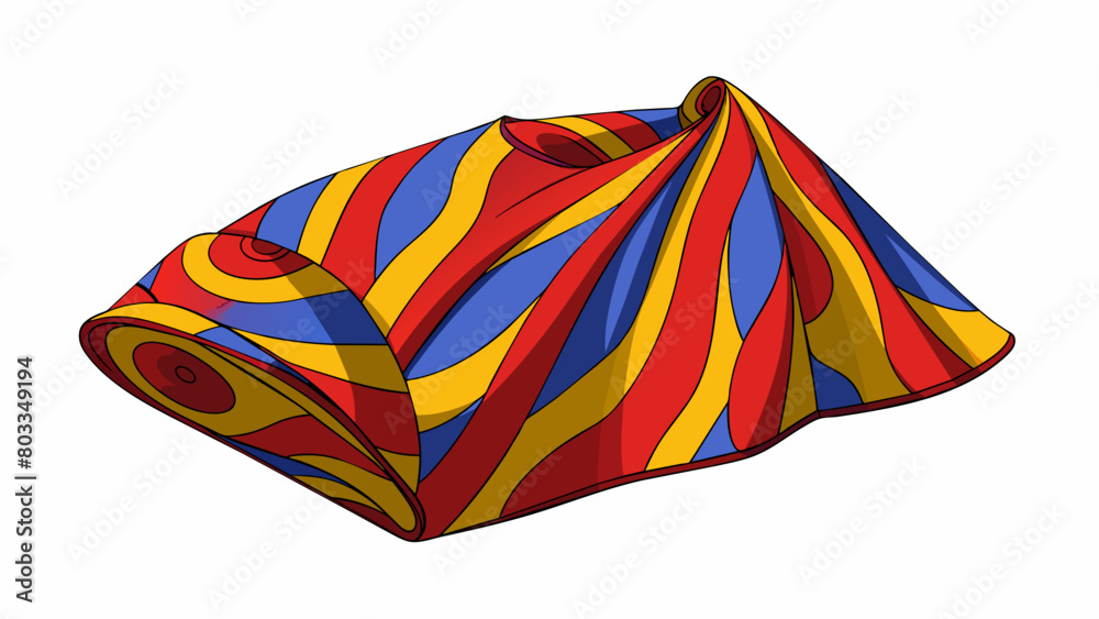 Aufkleber A rectangular piece of fabric typically made of cotton or linen with intricate patterns and colors. It is durable and can withstand multiple folds and. Cartoon Vector