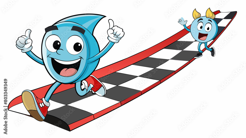 Poster a road race with a finish line that keeps moving during inflation the goal of reaching a comfortable