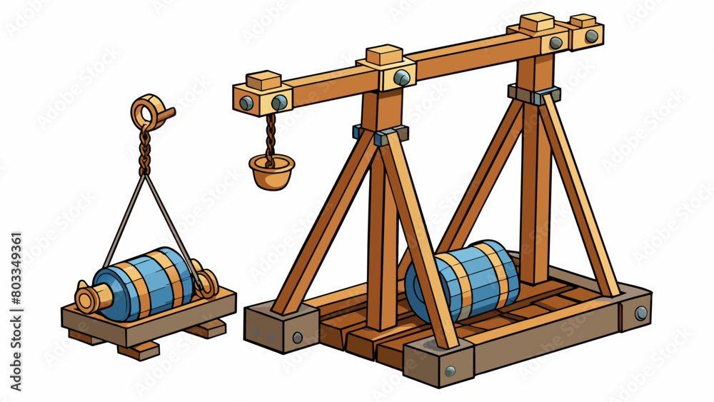 Canvas Prints a rigging is a set of ropes and pulleys carefully arranged to lift heavy objects such as crates or b