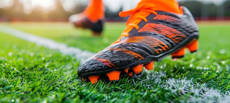 Athlete s agile footwork in close up during lateral movement, summer olympics sports concept