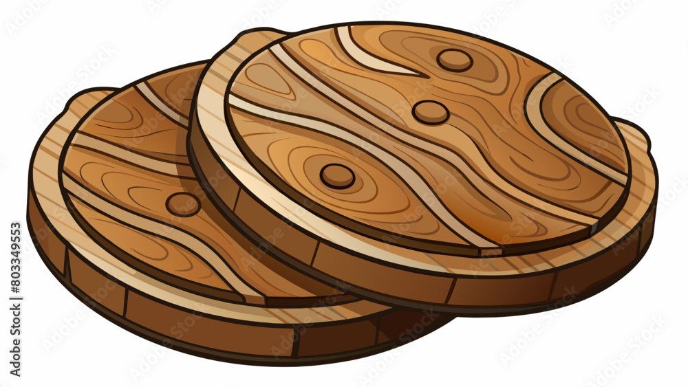 Poster a set of handcrafted wooden coasters each one uniquely shaped and finished with a glossy sealant to 