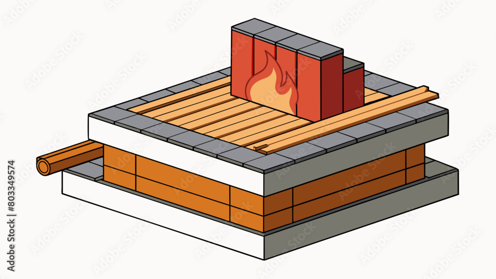 Poster a set of wooden ss are heated in a kiln for a certain period of time. this process not only removes 