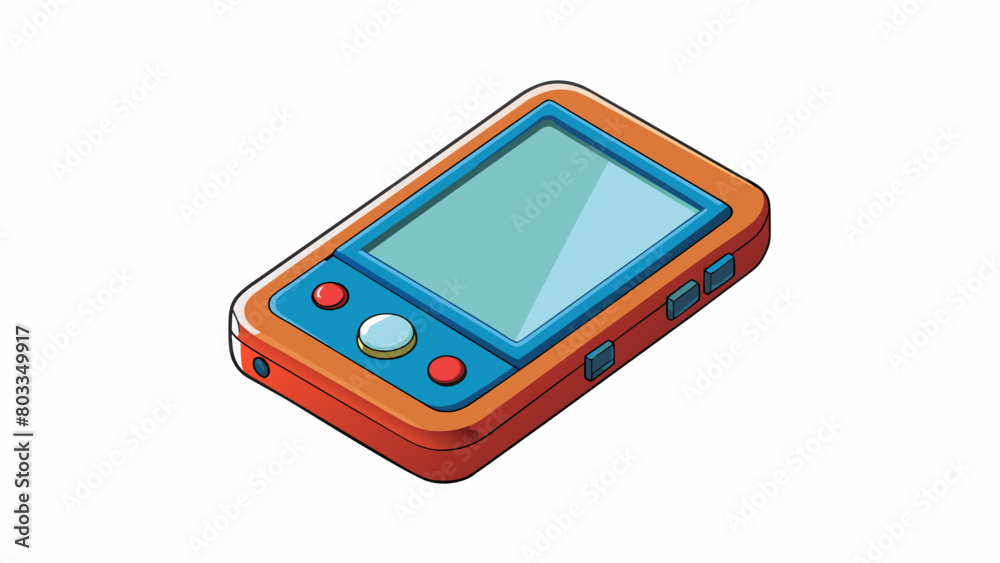 Aufkleber A small handheld device with a touchscreen and no physical keyboard. It can fit in the palm of your hand and can be used for tasks such as browsing. Cartoon Vector