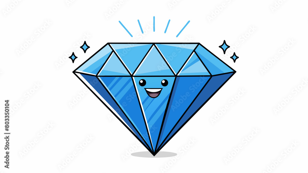 Poster a sparkling diamond formed under immense pressure and carefully to perfection. its flawless surface 
