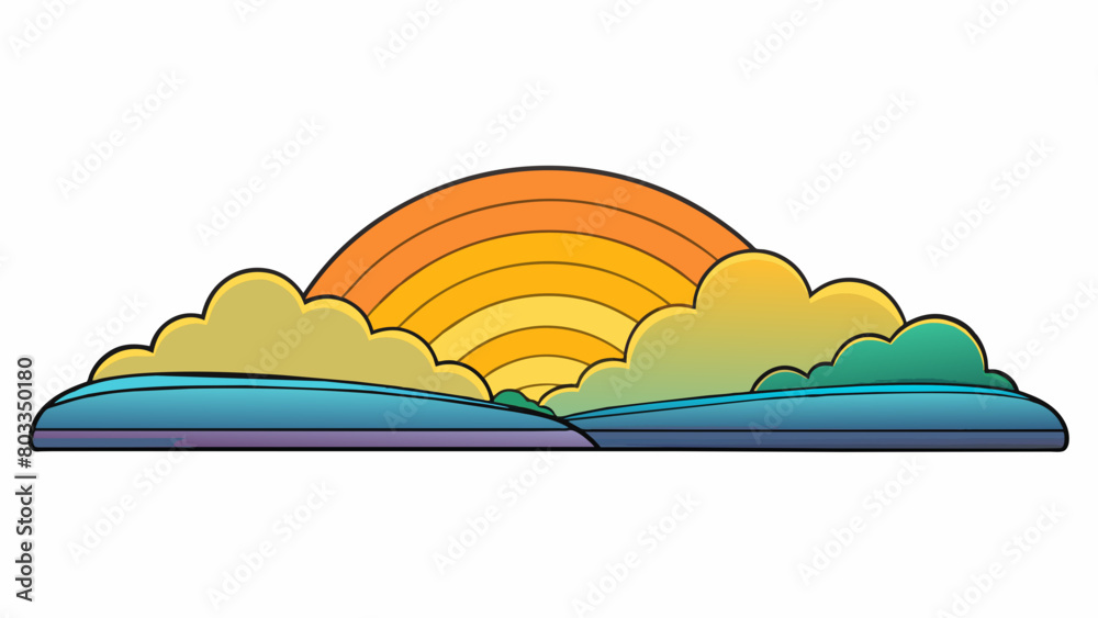 Poster As the clouds shift and the sun begins to set the sky presents a spectrum of colors. The decision lies in which color to focus on and appreciate a. Cartoon Vector