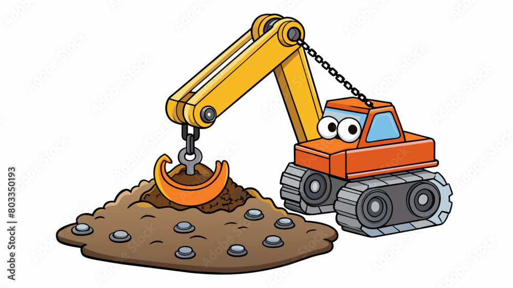Poster as the crane moved its tires left deep tracks in the soft mud below. the operator perched high above