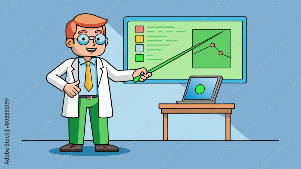 Poster as the professor began their presentation they clicked through a series of colorful slides on their 