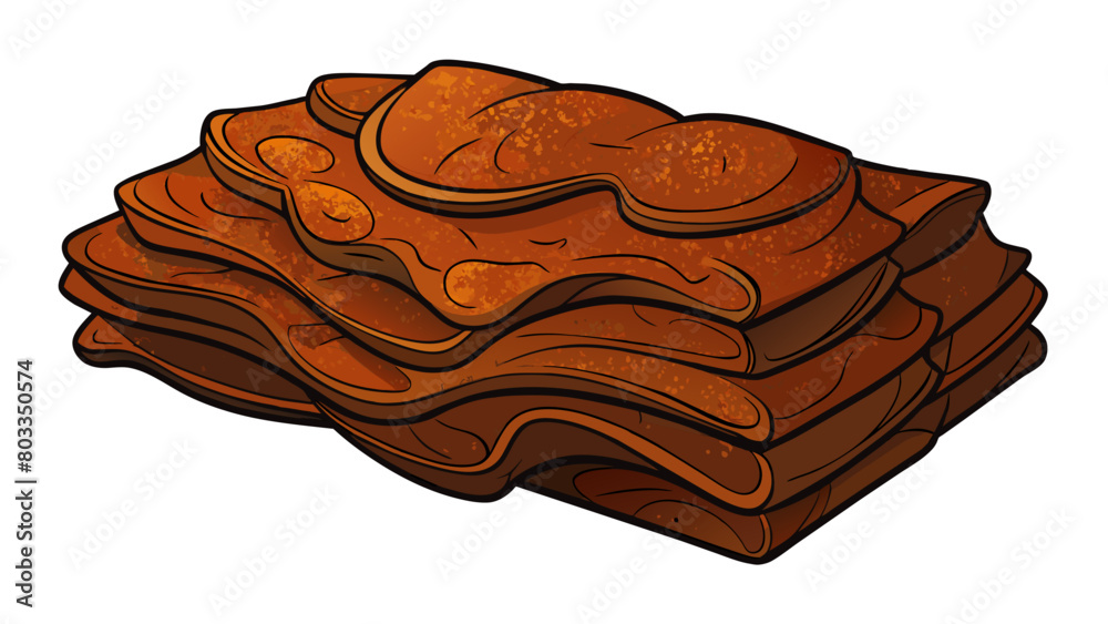 Poster A thick layered sheet of rusted sheet metal bent and twisted into a threedimensional sculpture. The rust and textured surface add depth and character. Cartoon Vector