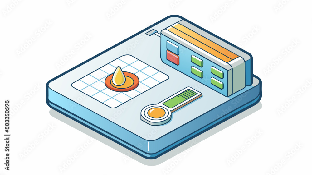 Fototapete A temperature control program is used to maintain the optimal temperature in a refrigerated room. The program includes an object for the temperature. Cartoon Vector
