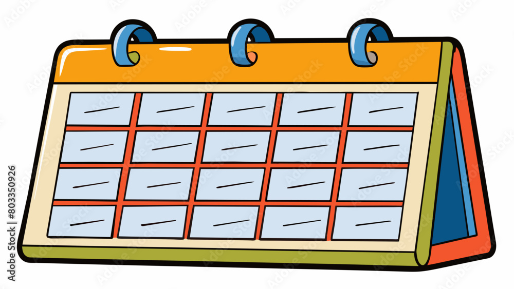 Aufkleber A weekly schedule This schedule is a simple list organized by days of the week. It has no specific time frames and is used for planning tasks and. Cartoon Vector