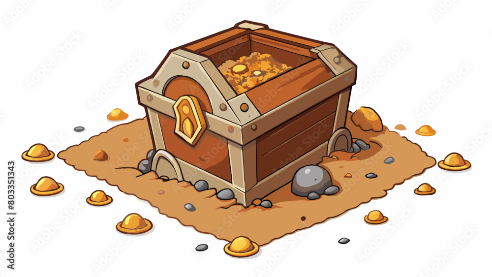 Aufkleber finding a hidden treasure i stumbled upon a small box buried deep in the ground. it was made of rust