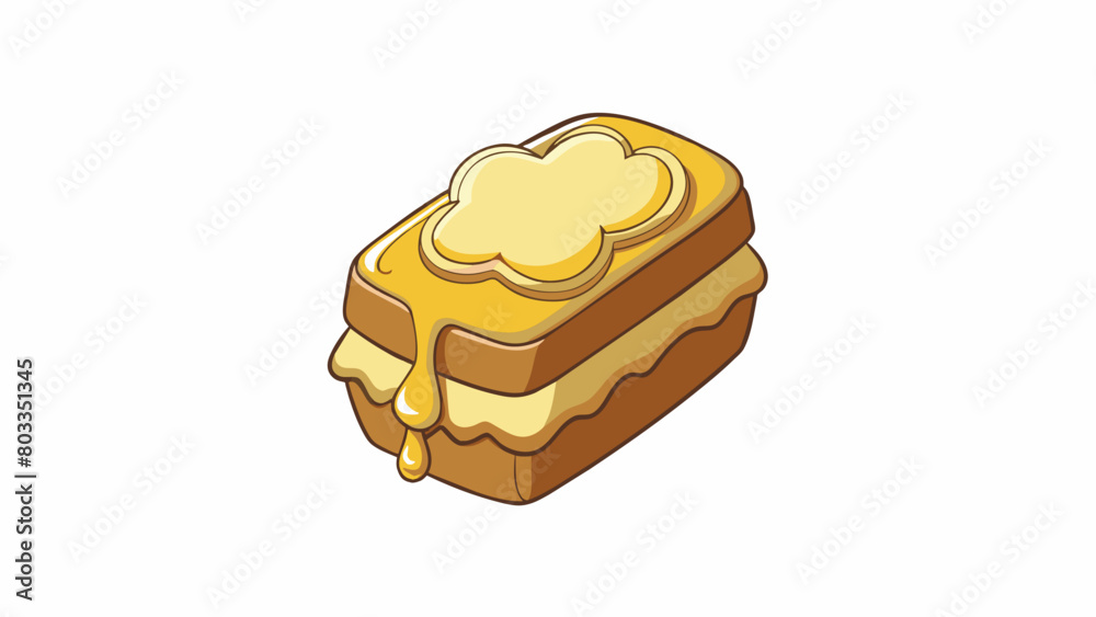 Poster  Each bite is bursting with a hint of vanilla and a light sweetness from the syrup. . Cartoon Vector