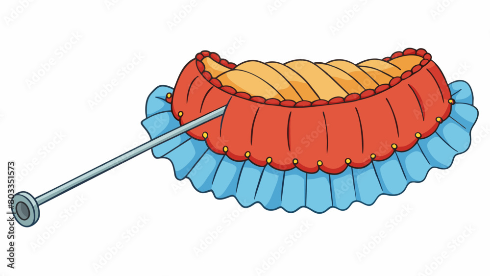 Poster In sewing the gathering od is used to create ruffles and pleats. A thread is sewn along the edge of the fabric and then pulled tightly to create a. Cartoon Vector