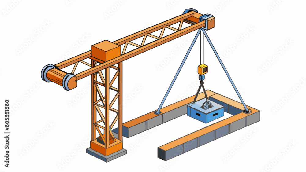 Poster in construction rigging involves using a crane or mechanical lift to hoist heavy loads such as steel