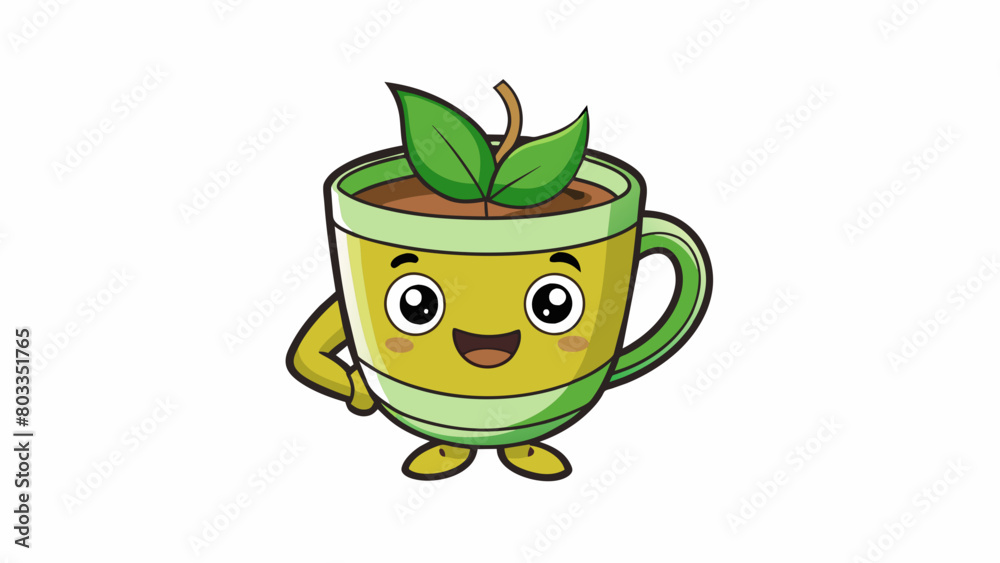 Wall mural let the tea steep for a few minutes depending on how strong you prefer it.. cartoon vector