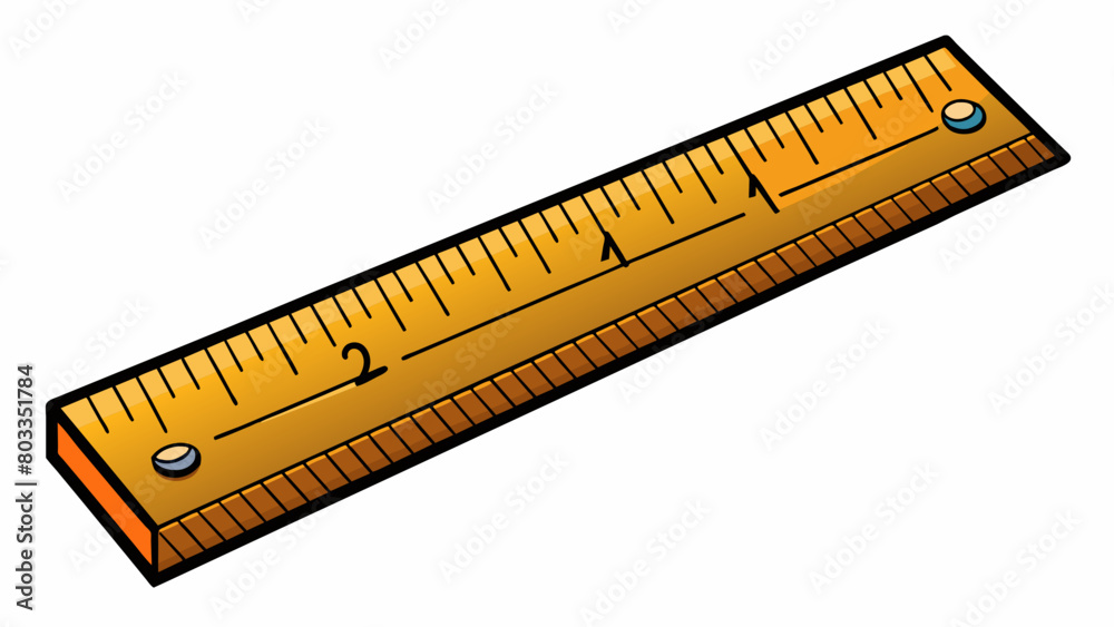 Poster light and flexible the wooden ruler was a handy tool for measuring and drawing straight lines. its l