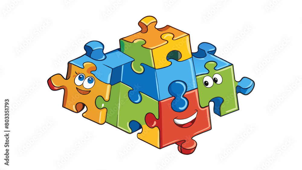 Aufkleber life is like a puzzle made up of different pieces that come together to form a larger picture. each 