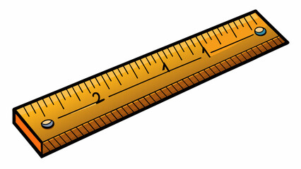Light and flexible The wooden ruler was a handy tool for measuring and drawing straight lines. Its light weight made it easy to carry around and its. Cartoon Vector
