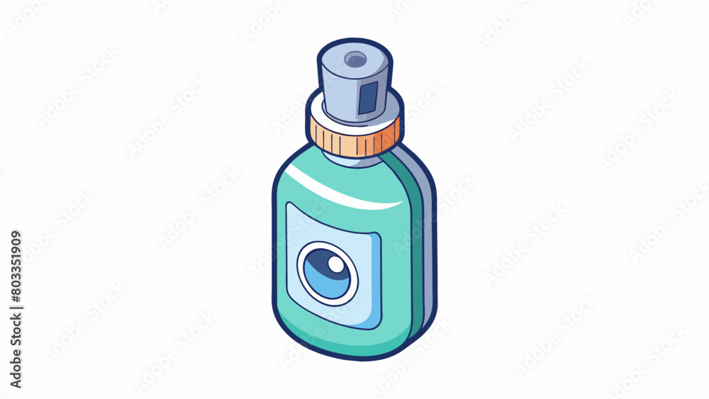 Aufkleber Overhead shower eyewash station This emergency eyewash station is located in a laboratory and consists of a large overhead shower with a pull handle.. Cartoon Vector
