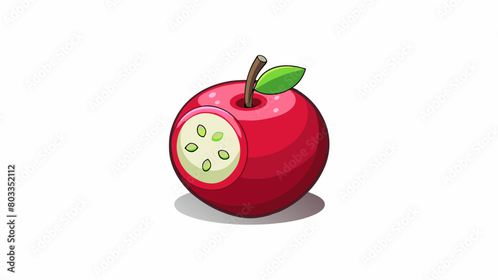 Poster round and rosy this fruit is a classic symbol of sweetness and simplicity. its smooth skin is a deep