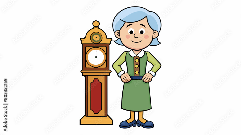 Poster she is a steady and dependable partner just like the reliable ticking of a classic grandfather clock