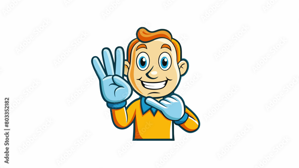 Poster Sign language is a unique form of nonverbal communication that uses hand gestures and facial expressions to convey meaning. Its characteristics. Cartoon Vector