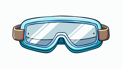 Safety Goggles A pair of clear plastic goggles that cover the eyes and wrap around the sides of the head. They have adjustable ss and are worn to. Cartoon Vector
