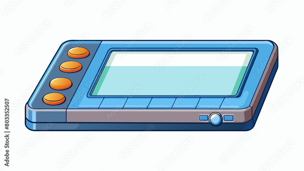 Fototapete The editor is a rectangularshaped device with a smooth glossy finish. It has a wide touchscreen display in the center with a few buttons and s on. Cartoon Vector
