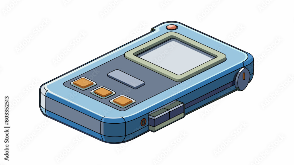 Aufkleber The editor is a compact lightweight tool made of metal and plastic. It has a sleek modern design with clean lines and a matte finish. It has a small. Cartoon Vector
