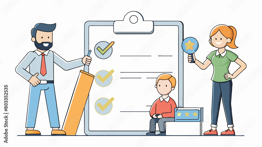 Poster The final examination is a practical test where students demonstrate their skills in a handson setting. For this particular examination students are. Cartoon Vector