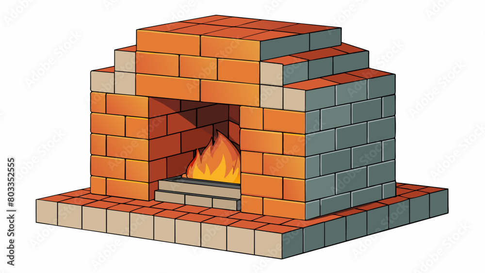 Poster the furnaces interior is lined with fireresistant bricks meticulously stacked together to create a s