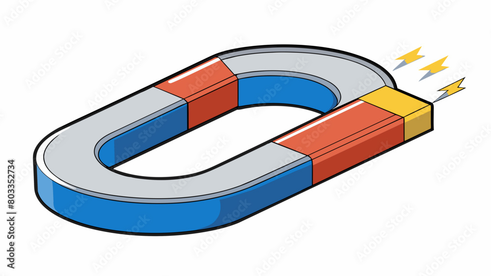 Poster the magnet a metal object with a strong magnetic field. when brought near other metal objects it can