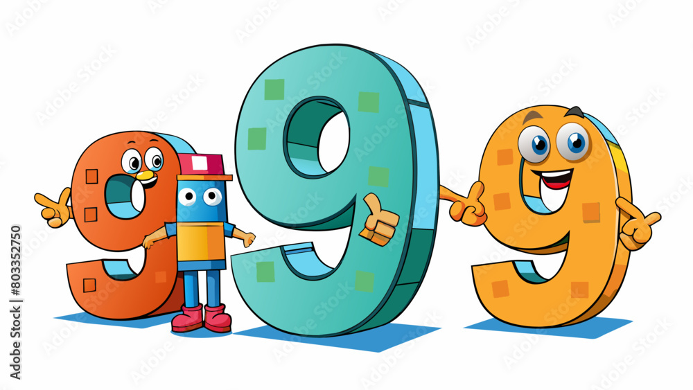 Poster The number system consisting of digits 09 provides the basis for all mathematical calculations. Its simple but powerful structure allows for complex. Cartoon Vector