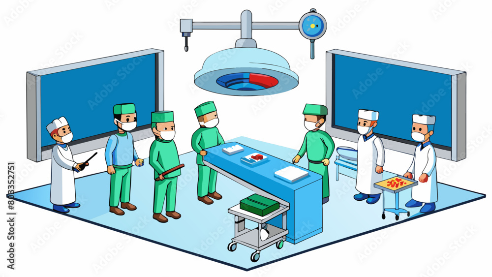 Poster the operating room is a sterile and intimidating environment with bright lights shining down on the 