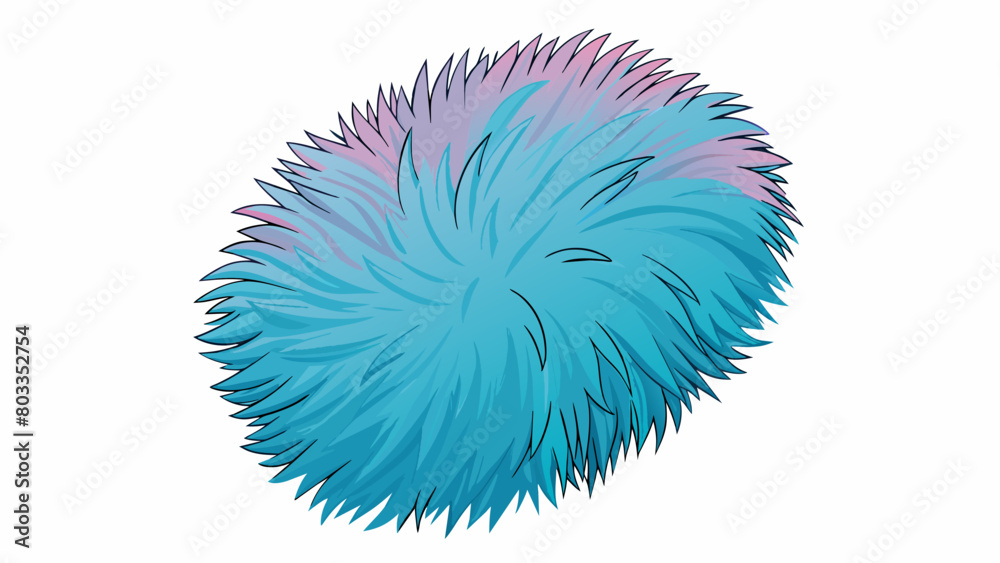 Poster The object was made of soft fluffy material and featured multiple long thin strands that dangled from one end. It had a vibrant color and could be. Cartoon Vector
