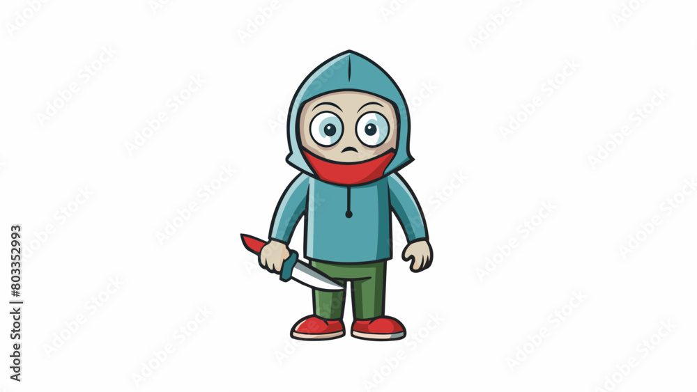 Poster the suspect was found with a y knife in their hand and a frightened expression on their face. these 