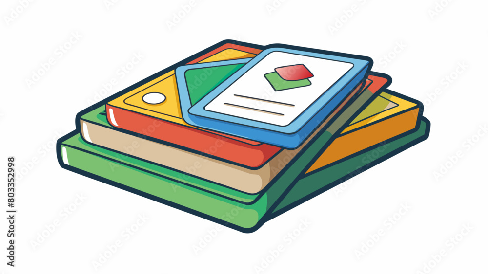 Poster The teachers instructions were delivered through a set of colorful flashcards each with a simple drawing representing a different action or task for. Cartoon Vector